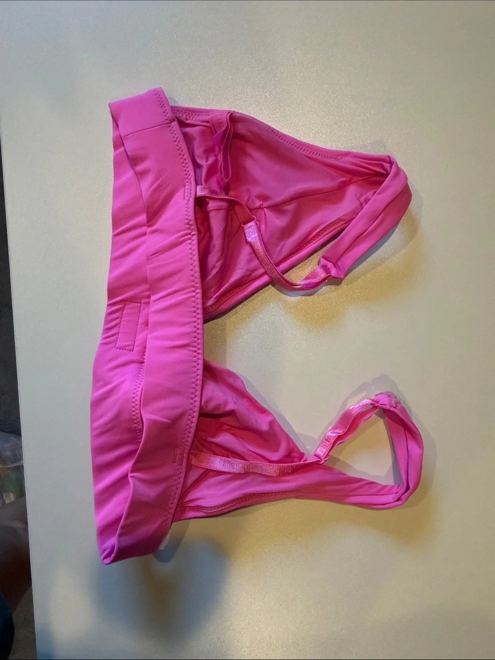SKIMS Bright Pink Women's Swim Bodysuit Top